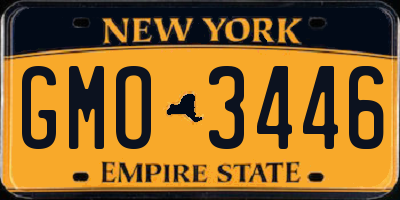 NY license plate GMO3446