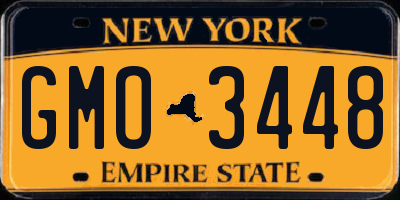 NY license plate GMO3448