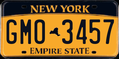 NY license plate GMO3457