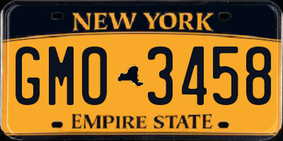 NY license plate GMO3458