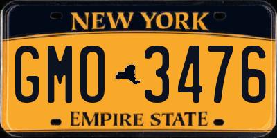 NY license plate GMO3476