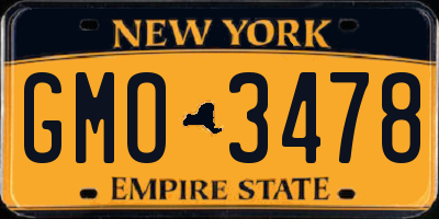 NY license plate GMO3478
