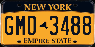 NY license plate GMO3488