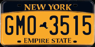 NY license plate GMO3515