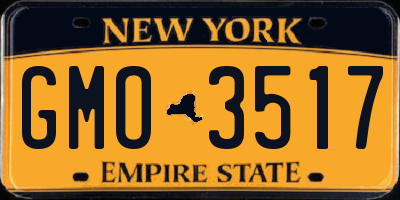 NY license plate GMO3517