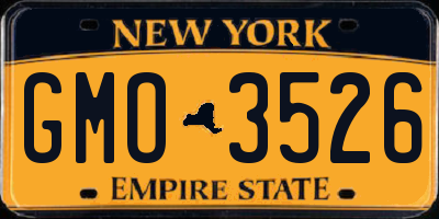 NY license plate GMO3526