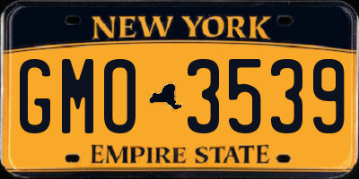 NY license plate GMO3539