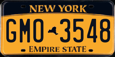 NY license plate GMO3548