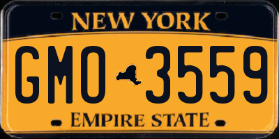 NY license plate GMO3559
