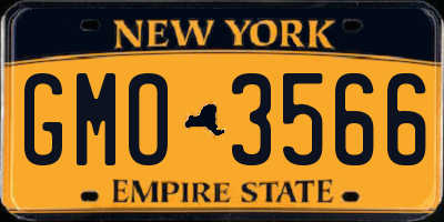 NY license plate GMO3566