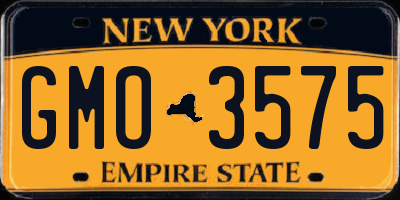 NY license plate GMO3575