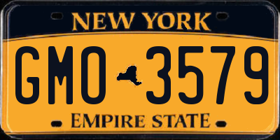 NY license plate GMO3579