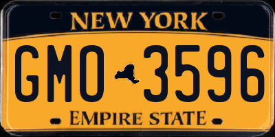 NY license plate GMO3596