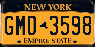 NY license plate GMO3598