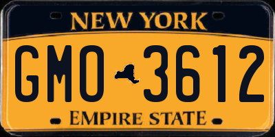 NY license plate GMO3612