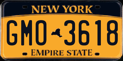 NY license plate GMO3618