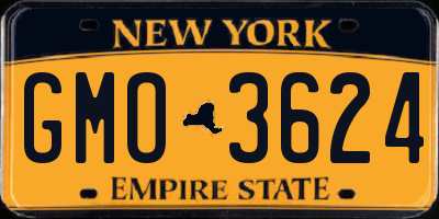 NY license plate GMO3624