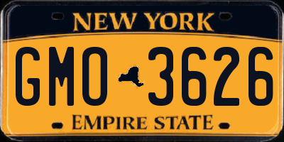 NY license plate GMO3626