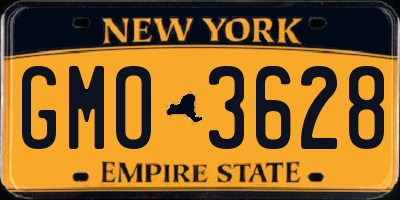 NY license plate GMO3628
