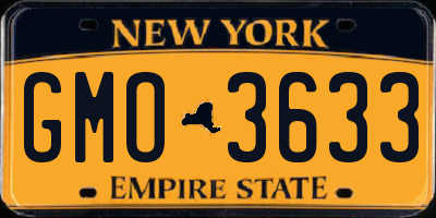 NY license plate GMO3633
