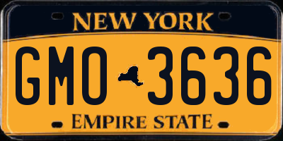 NY license plate GMO3636