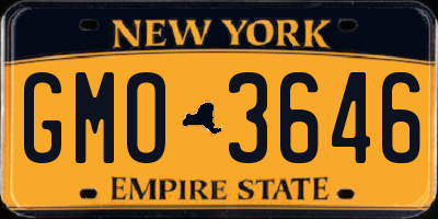 NY license plate GMO3646