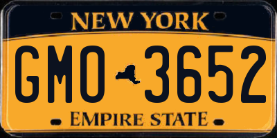 NY license plate GMO3652