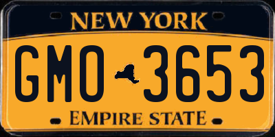 NY license plate GMO3653