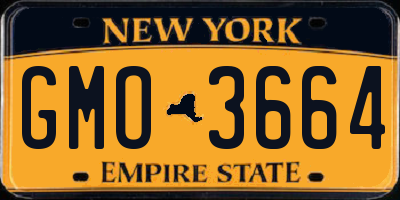 NY license plate GMO3664