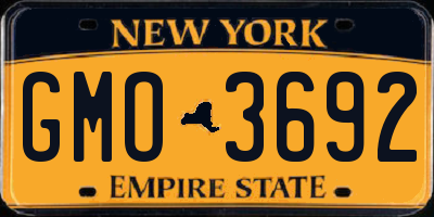 NY license plate GMO3692