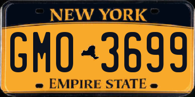 NY license plate GMO3699