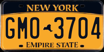 NY license plate GMO3704