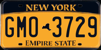 NY license plate GMO3729