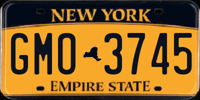 NY license plate GMO3745