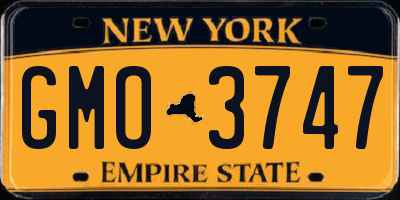 NY license plate GMO3747