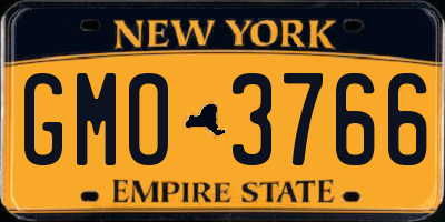 NY license plate GMO3766