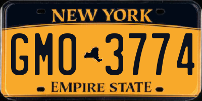 NY license plate GMO3774