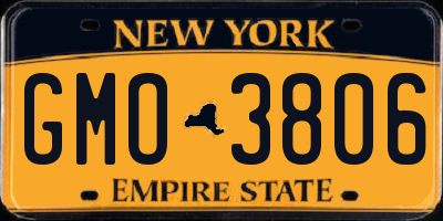NY license plate GMO3806
