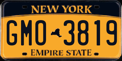 NY license plate GMO3819