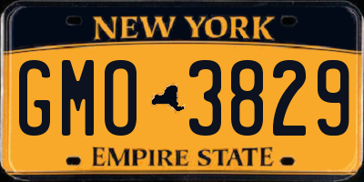 NY license plate GMO3829