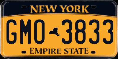 NY license plate GMO3833