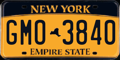NY license plate GMO3840