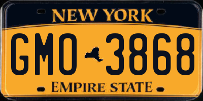 NY license plate GMO3868