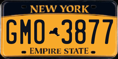 NY license plate GMO3877
