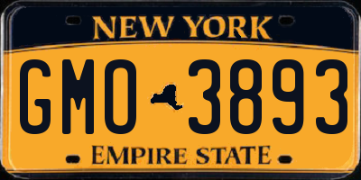 NY license plate GMO3893