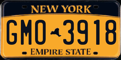 NY license plate GMO3918