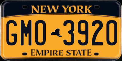 NY license plate GMO3920
