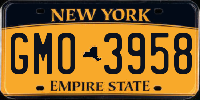 NY license plate GMO3958