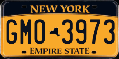 NY license plate GMO3973