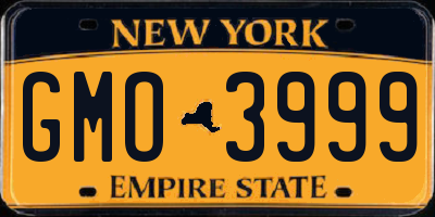 NY license plate GMO3999